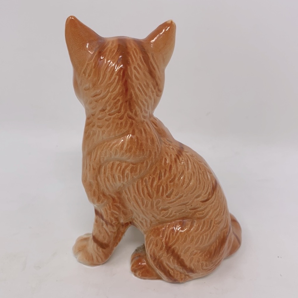 Vintage porcelain orange ginger cat figurine - Picture 4 of 7